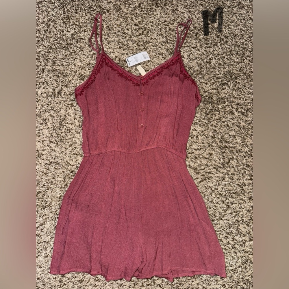 Burgundy romper